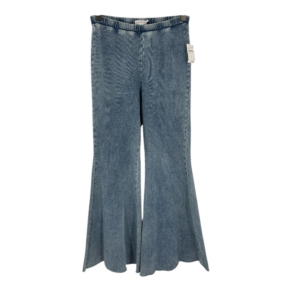 Good American Jeanius Pull On Super Flare Legging in Indigo Jeans SZ M